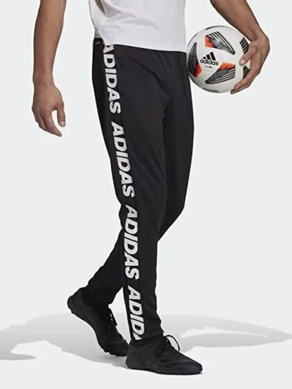 Adidas Men's Tiro Asymmetrical Tape Pants Black/White Size 2XL